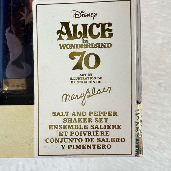 Disney Alice in the Wonderland 70th Mary Blair Salt & Pepper Shaker Set NIB - Picture 3 of 13